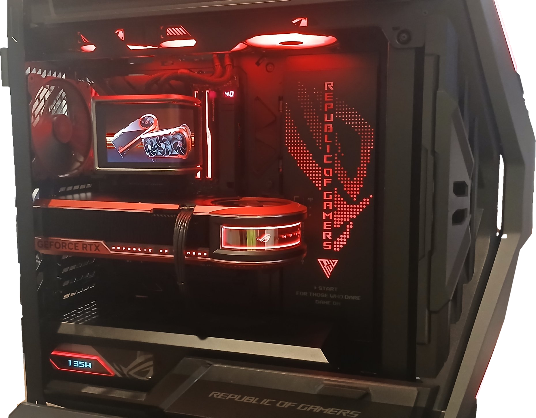 Asus Matrix 5090 Gaming PC. The most extreme computer ever built with the Asus Matrix RTX 5090 graphice card for the most overkill gaming experience.